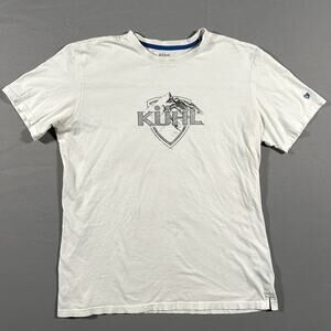 Sleek KUHL Soft Organic‎ Cotton Graphic Streetwear T-Shirt Men's White XL